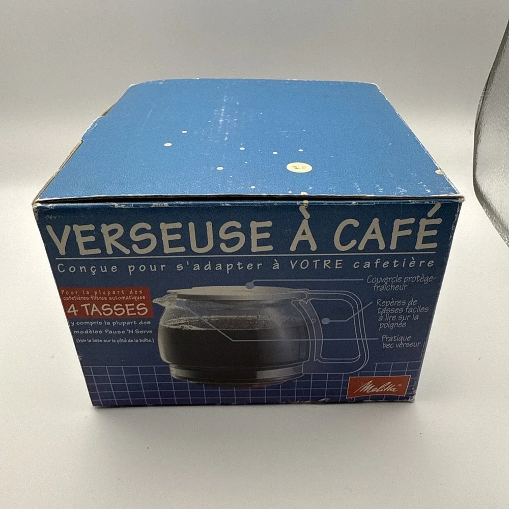 Melitta White 4 Cup Automatic Drip Coffee Maker Carafe‎ / Pot Model RCA-4U NEW